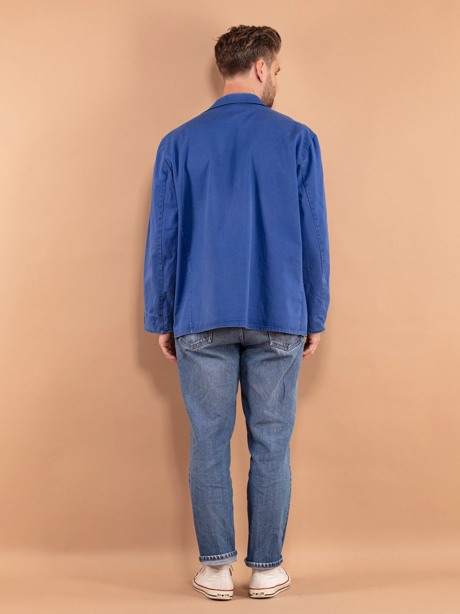 Vintage 80'sDistressed Italian Work Jacket 2 Vintage 80'sDistressed Italian Work Jacket - Image 2