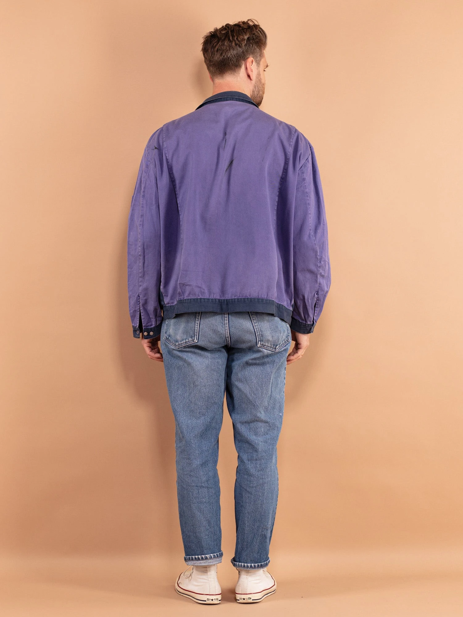 Vintage 80's Men Distressed Work Jacket 2 Vintage 80's Men Distressed Work Jacket - Image 2