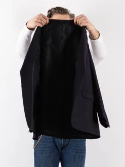 Vintage 80's Men Wool Blazer Jacket In Blue -Northern Grip Vintage 80s Men Blazer Jacket 0326