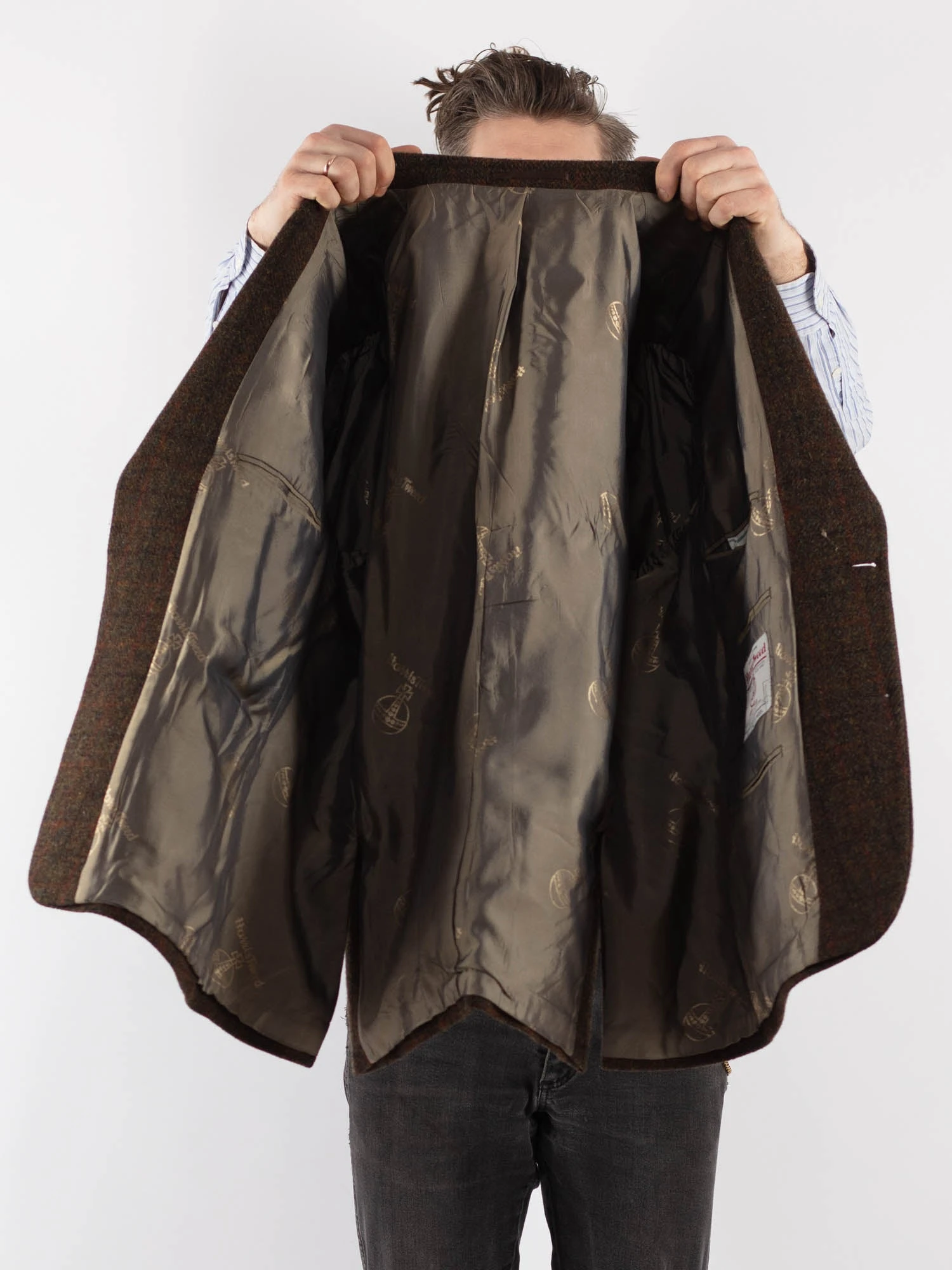 Vintage 80's Men Harris Tweed Jacket In Brown 4 Vintage 80's Men Harris Tweed Jacket In Brown - Image 4