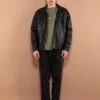 Vintage 80's Men Leather Jacket