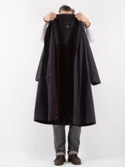 Vintage 80's Men Mac Coat In Blue -Northern Grip Vintage 80s Men Mac Coat 0030