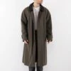 Vintage 80's Men Oversized Mac Coat In Green