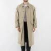 Vintage 80's Men Mac Coat In Beige