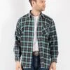 Vintage 80's Men Plaid Flannel Shirt In Multi