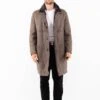 Vintage 80's Men Sheepskin Coat In Gray