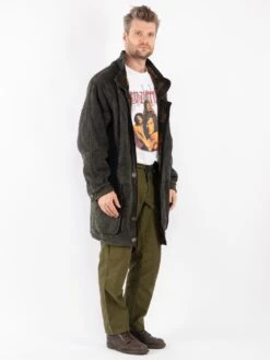 Vintage 80's Men Oversized Sheepskin Coat In Green 7 Vintage 80's Men Oversized Sheepskin Coat In Green -Northern Grip Vintage 80s Men Sheepskin Coat 0746