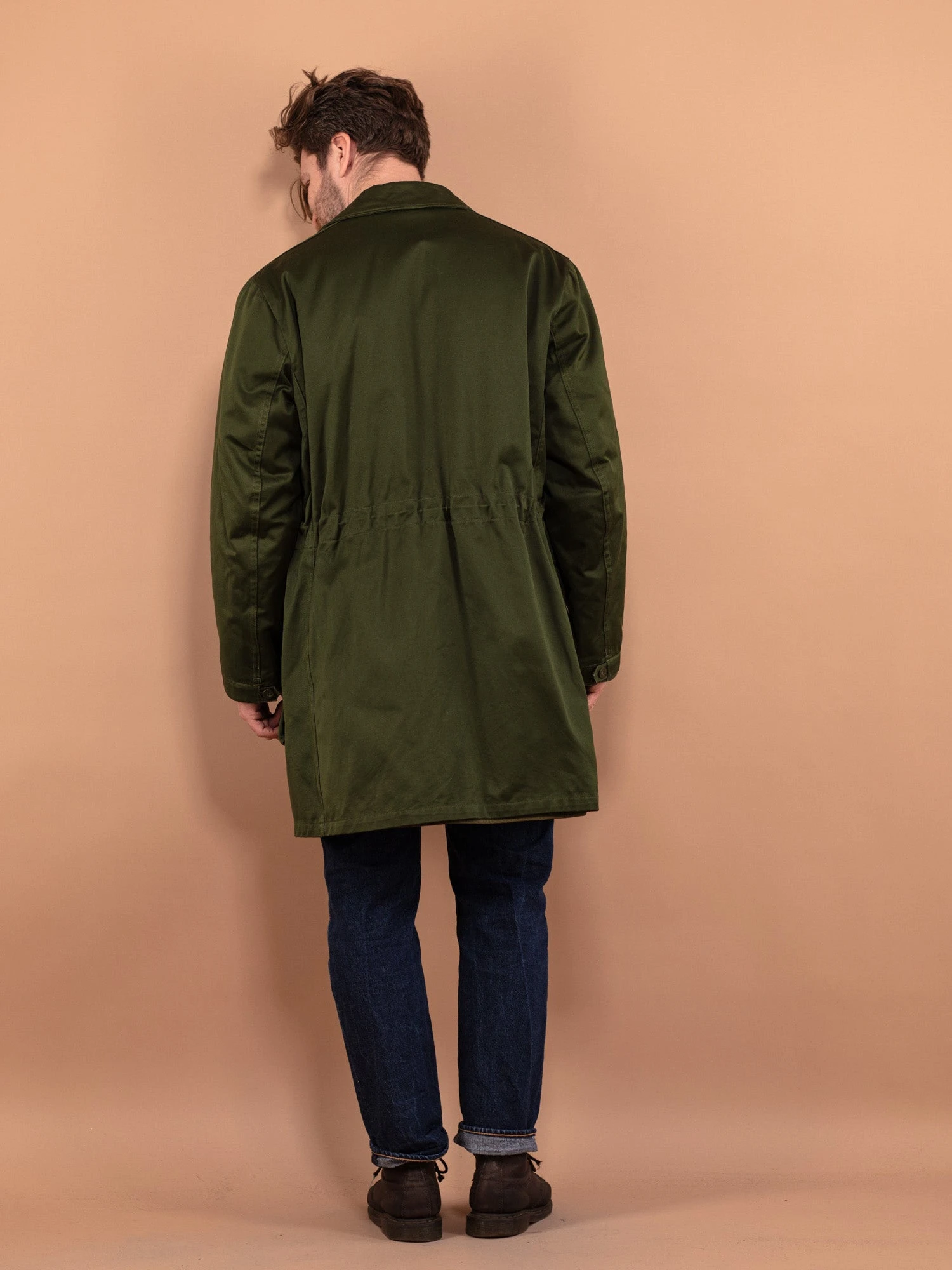 Vintage 80's Men Swedish Military Parka Coat In Green 2 Vintage 80's Men Swedish Military Parka Coat In Green - Image 2