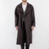Vintage 80's Men Trench Coat In Brown