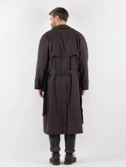 Vintage 80's Men Trench Coat In Brown -Northern Grip Vintage 80s Men Trench Cotton Coat 0009