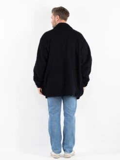 Vintage 80's Men Cashmere Wool Blend Coat In Blue 9 Vintage 80's Men Cashmere Wool Blend Coat In Blue -Northern Grip Vintage 80s Men Wool Coat 0237 0ad73857 fd5d 46af b737 3a58a123a2df