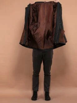 Vintage 90's Men Wool And Suede Blend Jacket In Gray 7 Vintage 90's Men Wool And Suede Blend Jacket In Gray -Northern Grip Vintage 80s Men Wool Suede Blend Jacket Gray 4