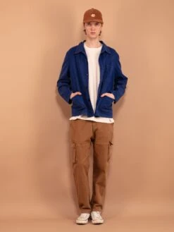 Vintage 80's Men Bleu-de-travail Work Jacket