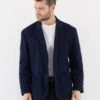 Vintage 80's Men Italian Work Jacket In Blue