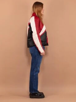 Vintage 80's Women Biker Racing Jacket -Northern Grip Vintage 80s Women Biker Leather Jacket 0109