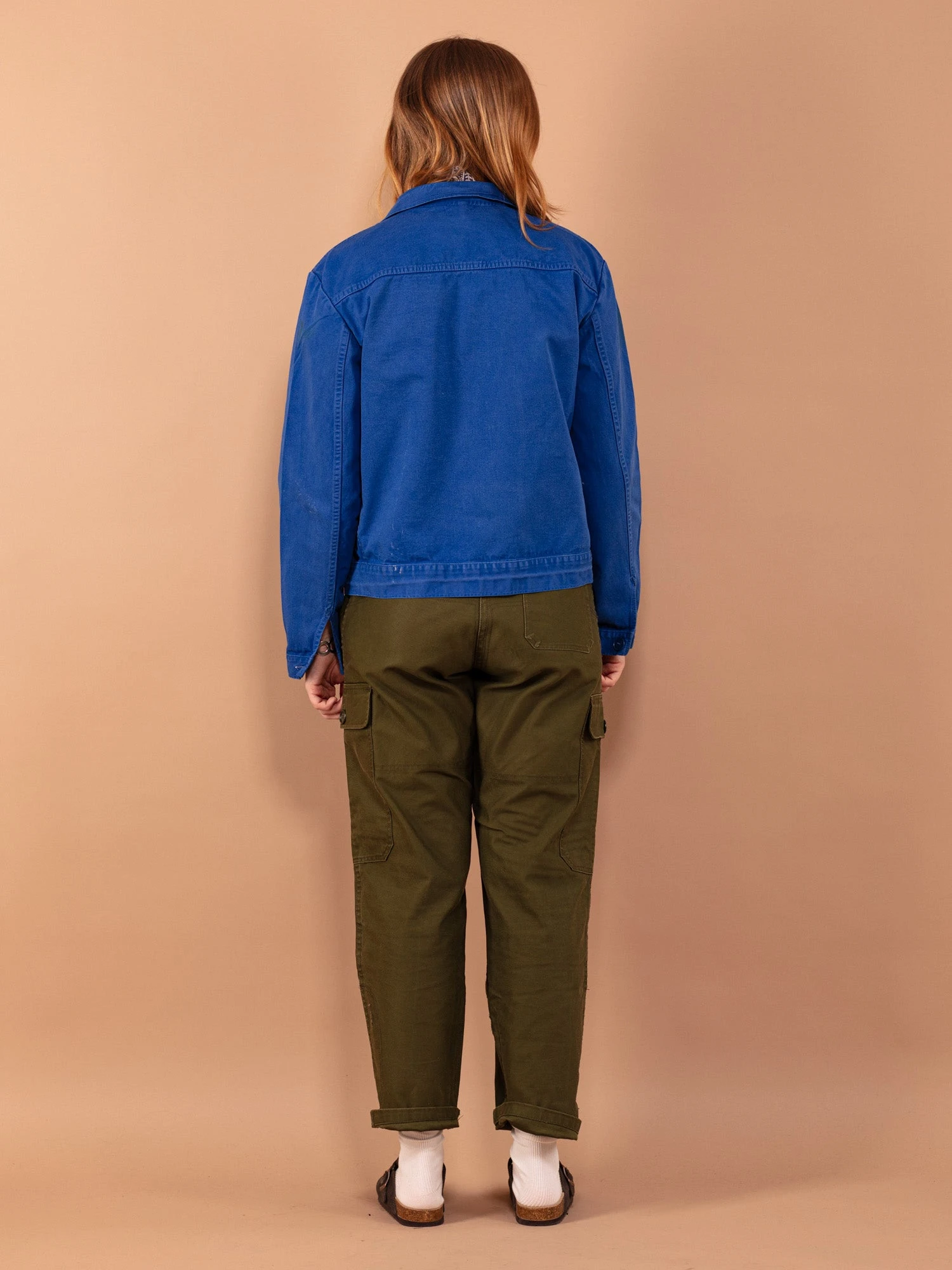 Vintage 80's Women Distressed Work Jacket 2 Vintage 80's Women Distressed Work Jacket - Image 2