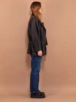 Vintage 80's Women Leather Jacket -Northern Grip Vintage 80s Women Leather Jacket 0148