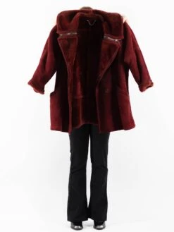 Vintage 80's Women Sheepskin Shearling Coat In Red 8 Vintage 80's Women Sheepskin Shearling Coat In Red -Northern Grip Vintage 80s Women Sheepskin Coat 0110 63d6ac1d 074a 4609 ab45 7c8d58cb410b