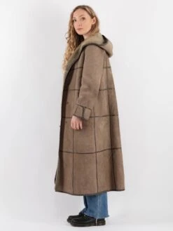 Vintage 80's Women Hooded Sheepskin Long Coat In Beige 7 Vintage 80's Women Hooded Sheepskin Long Coat In Beige -Northern Grip Vintage 80s Women Sheepskin Coat 0207 781a17d1 9d32 44e2 88d4 82609baa0c44