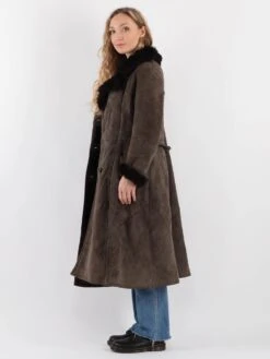 Vintage 80's Women Sheepskin Long Coat In Gray 7 Vintage 80's Women Sheepskin Long Coat In Gray -Northern Grip Vintage 80s Women Sheepskin Coat 0225 e324b1cd 33fb 4778 b049 4e4a2475042f