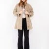 Vintage 80's Women Sheepskin In Beige