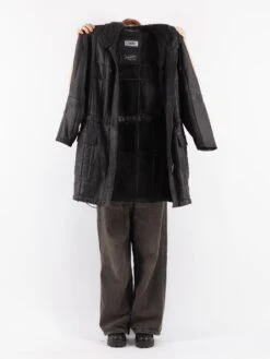 Vintage 80's Women Hooded Sheepskin Coat In Gray 8 Vintage 80's Women Hooded Sheepskin Coat In Gray -Northern Grip Vintage 80s Women Sheepskin Coat 0587