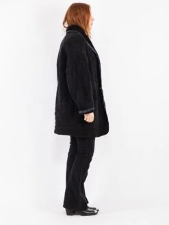 Vintage 80's Women Sheepskin Shearling Coat In Blue 7 Vintage 80's Women Sheepskin Shearling Coat In Blue -Northern Grip Vintage 80s Women Sheepskin Coat 0670