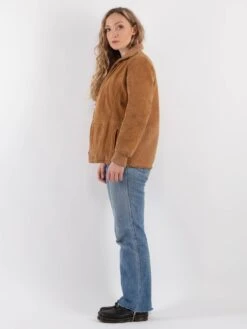 Vintage 80's Women Suede Sherpa Jacket In Beige 8 Vintage 80's Women Suede Sherpa Jacket In Beige -Northern Grip Vintage 80s Women Suede Sherpa Jacket 0344