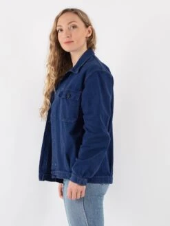 Vintage 80's Women Italian Work Jacket In Blue 6 Vintage 80's Women Italian Work Jacket In Blue -Northern Grip Vintage 80s Women Work Jacket 0347