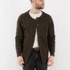 Vintage 90's Men Cardigan In Green