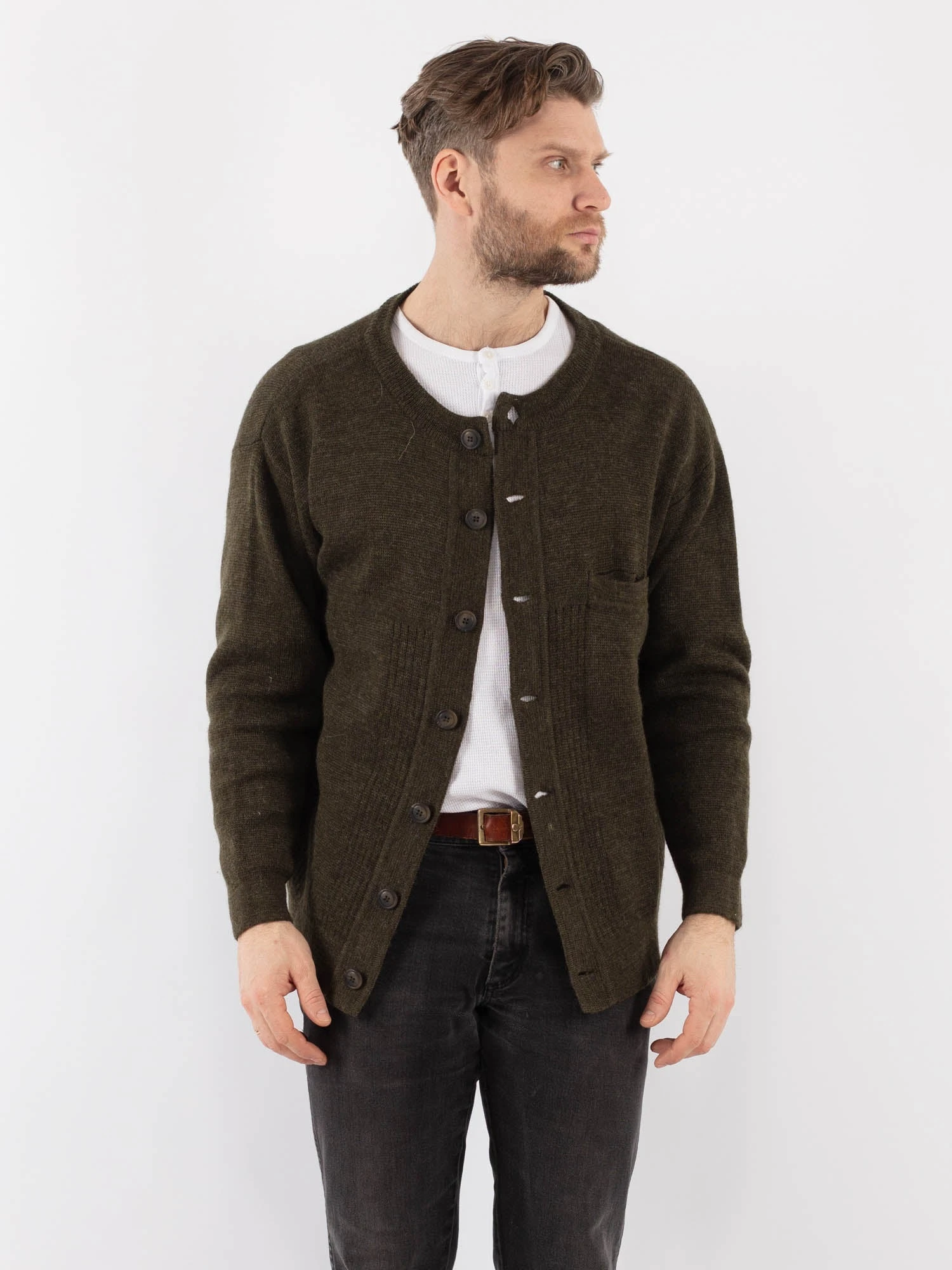 Vintage 90's Men Cardigan In Green 1 Vintage 90's Men Cardigan In Green