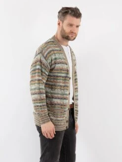 Vintage 90's Men Patterned Cardigan In Multi -Northern Grip Vintage 90s Men Cardigan 0187