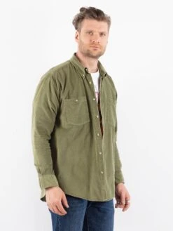 Vintage 90's Men Corduroy Shirt In Green -Northern Grip Vintage 90s Men Corduroy Shirt 0682 8ef1d194 9959 460f a09d dfcb5f9ea79d