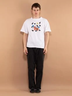 Vintage 90's Men T-shirt With The Flintstones Print