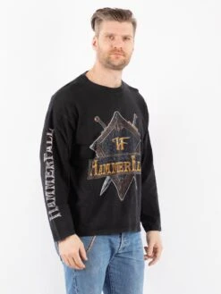 Vintage 90's Men HammerFall Print Long Sleeve Shirt In Gray 8 Vintage 90's Men HammerFall Print Long Sleeve Shirt In Gray -Northern Grip Vintage 90s Men LongSleeve Shirt 0561 9773fba5 de92 4e5e bb33 7a4b9d34eb27