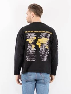 Vintage 90's Men HammerFall Print Long Sleeve Shirt In Gray 7 Vintage 90's Men HammerFall Print Long Sleeve Shirt In Gray -Northern Grip Vintage 90s Men LongSleeve Shirt 0562