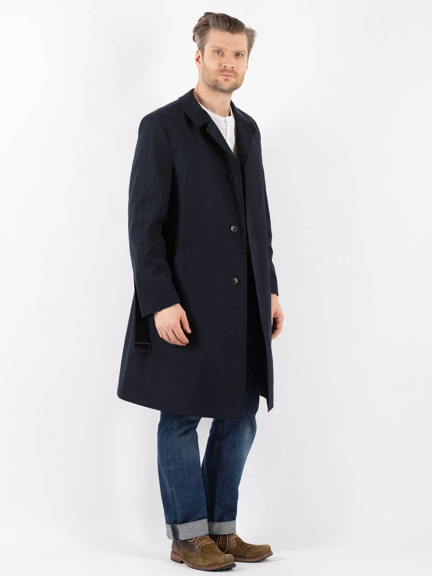 Vintage 90's German Fire Department Mac Coat In Blue 3 Vintage 90's German Fire Department Mac Coat In Blue - Image 3