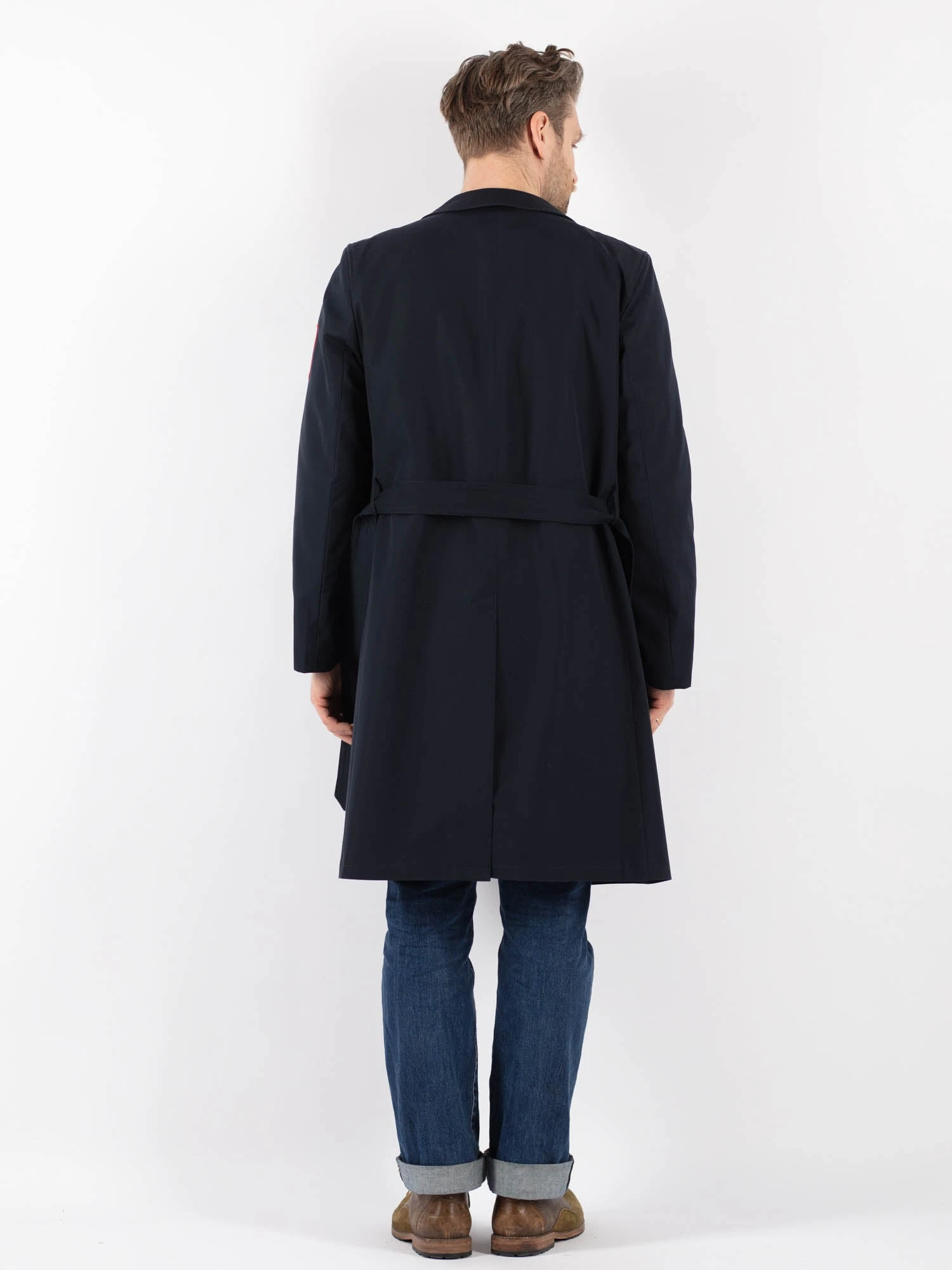 Vintage 90's German Fire Department Mac Coat In Blue 2 Vintage 90's German Fire Department Mac Coat In Blue - Image 2