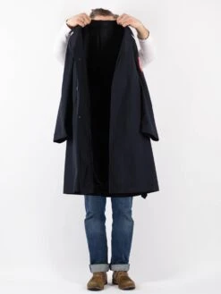 Vintage 90's German Fire Department Mac Coat In Blue 8 Vintage 90's German Fire Department Mac Coat In Blue -Northern Grip Vintage 90s Men Mac Coat 0261