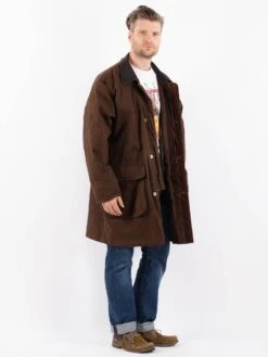 Vintage 90's Men Oversized Mac Coat In Brown -Northern Grip Vintage 90s Men Mac Coat 0787