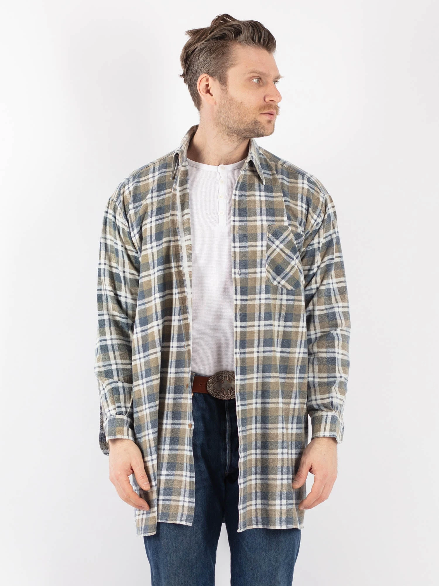 Vintage 90's Men Plaid Flannel Shirt In Multi 1 Vintage 90's Men Plaid Flannel Shirt In Multi