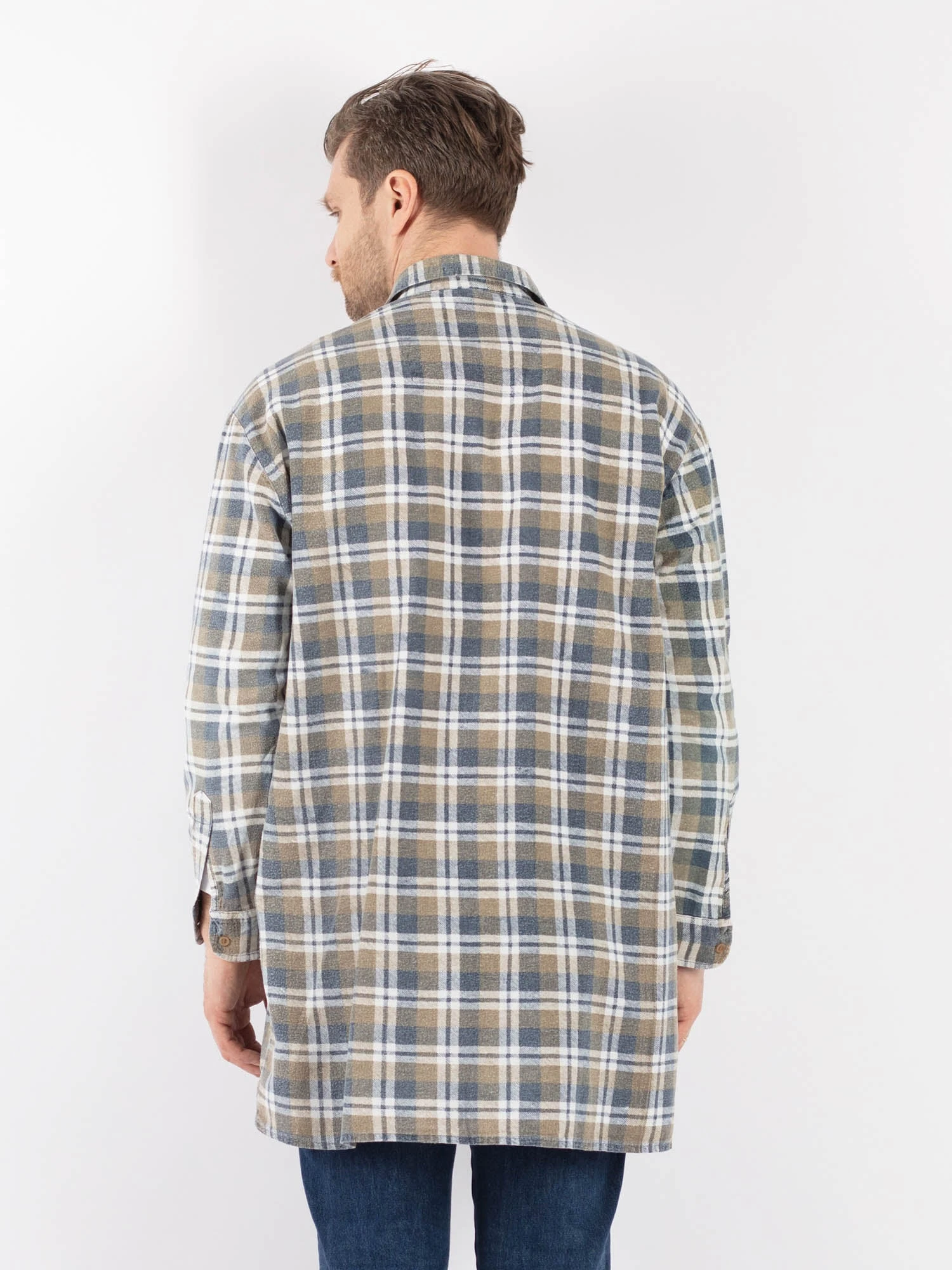 Vintage 90's Men Plaid Flannel Shirt In Multi 2 Vintage 90's Men Plaid Flannel Shirt In Multi - Image 2