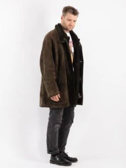 Vintage 90's Men Sheepskin Coat In Green -Northern Grip Vintage 90s Men Sheepskin Coat 0129 b15bc829 dff8 4ac2 8459 c58564a133d6