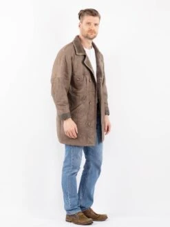 Vintage 90's Men Sheepskin Coat In Gray Brown -Northern Grip Vintage 90s Men Sheepskin Coat 0313 7d911e50 6f28 490d b817 aa58e244df2b