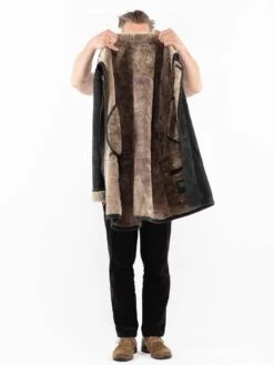 Vintage 90's Men Sheepskin Coat In Black 8 Vintage 90's Men Sheepskin Coat In Black -Northern Grip Vintage 90s Men Sheepskin Coat 0364 bdc8e3e5 3a30 4ff9 830d 2964894dec39