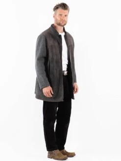 Vintage 90's Men Sheepskin Jacket In Gray -Northern Grip Vintage 90s Men Sheepskin Jacket 0253