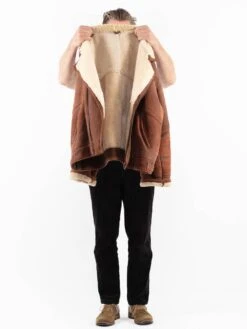 Vintage 90's Men Sheepskin Jacket In Brown 10 Vintage 90's Men Sheepskin Jacket In Brown -Northern Grip Vintage 90s Men Sheepskin Jacket 0344 ee32f6ab ae54 45eb b92d e53e3365111d