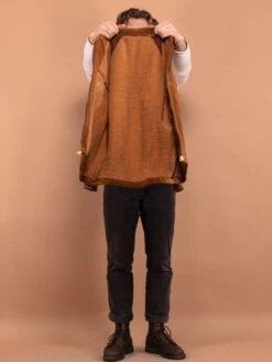 Vintage 90's Men Suede Bomber Jacket In Brown 7 Vintage 90's Men Suede Bomber Jacket In Brown -Northern Grip Vintage 90s Men Suede Bomber Jacket Brown 002 4