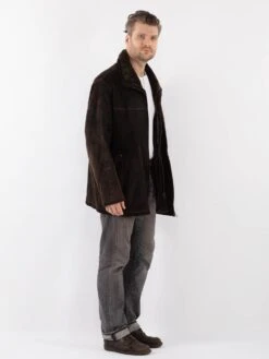 Vintage 90's Men Suede Jacket In Brown 7 Vintage 90's Men Suede Jacket In Brown -Northern Grip Vintage 90s Men Suede Jacket 0100