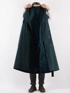 Vintage 70's Men Oversized Trench Coat In Teal Blue 11 Vintage 70's Men Oversized Trench Coat In Teal Blue -Northern Grip Vintage 90s Men Trench Coat 0099